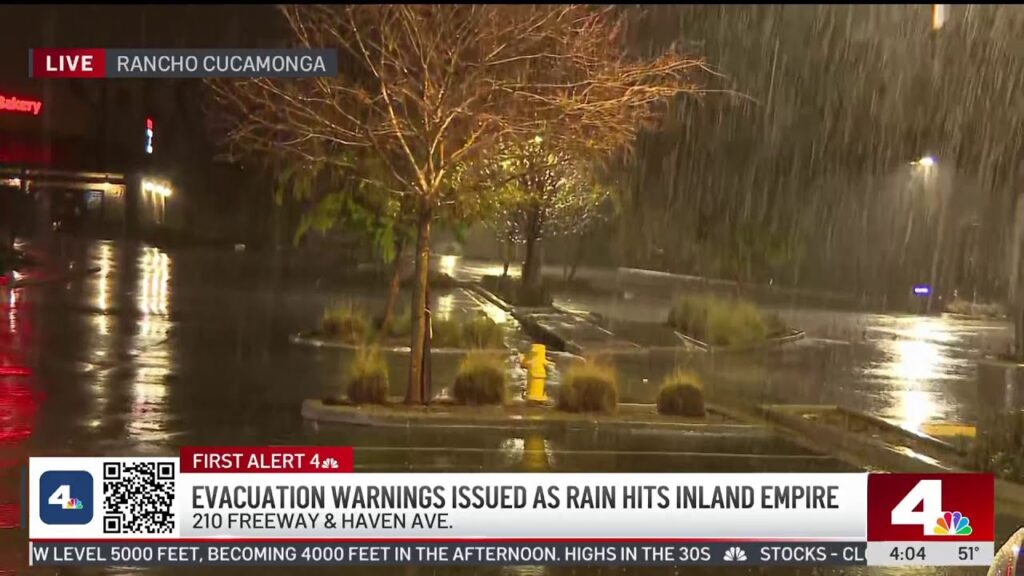 Evacuation Warnings Issued As Rain Hits Inland Empire