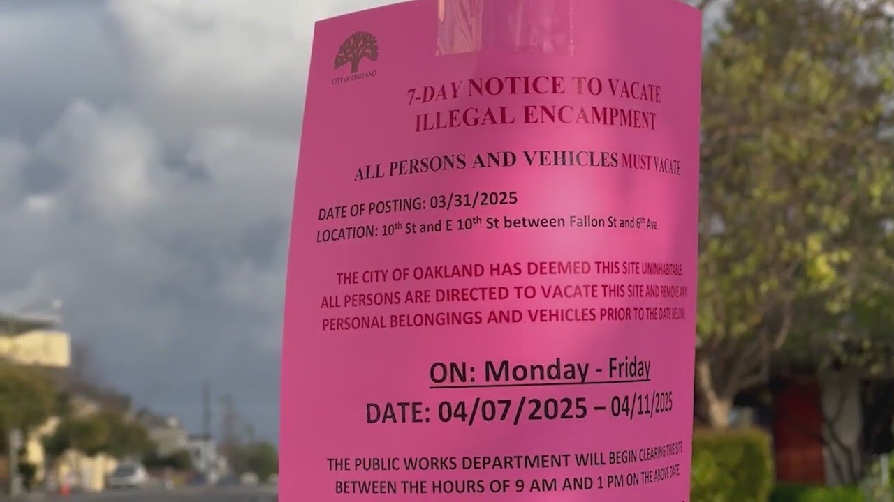 Fliers seen across Oakland push for removal of homeless encampments 2 fliers seen across oakland push