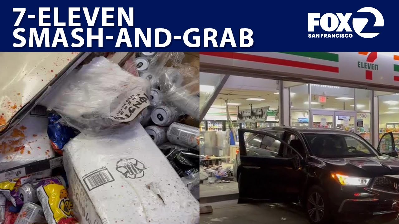 thieves plow vehicle into oaklan