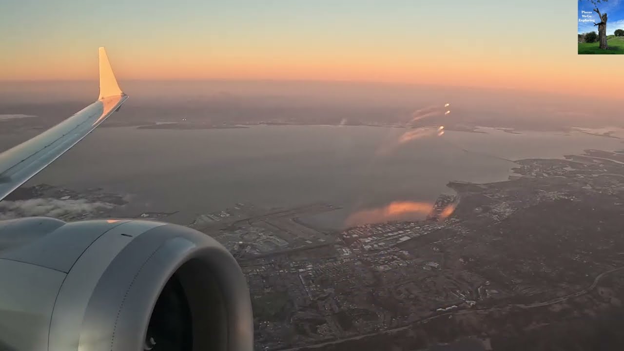 Window Views || Taking off from San Francisco International Airport, CA 2 window views taking off from san