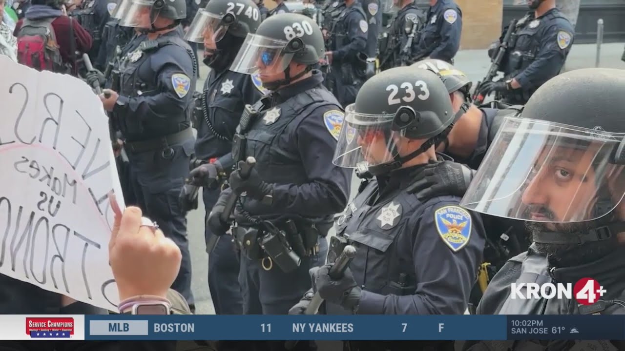 hundreds of protesters hit the s