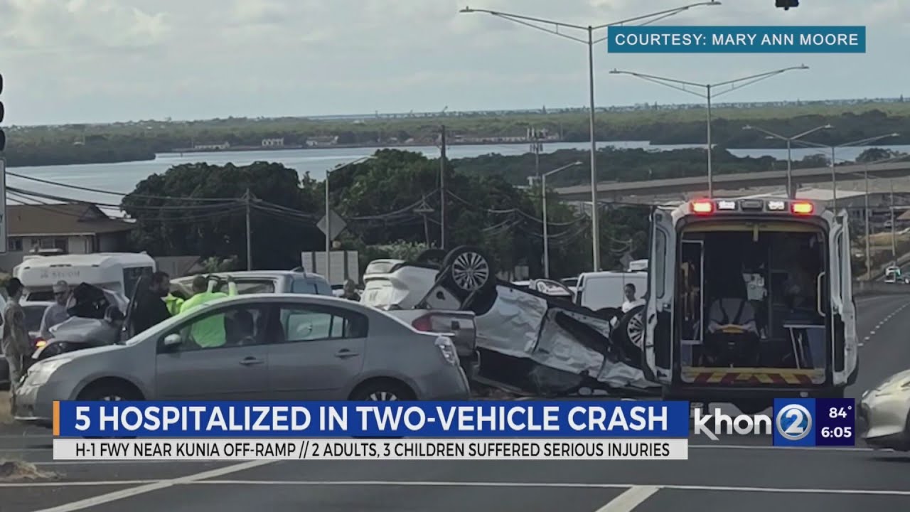 Three keiki seriously injured in two-vehicle crash in Honolulu 1 three keiki seriously injured in