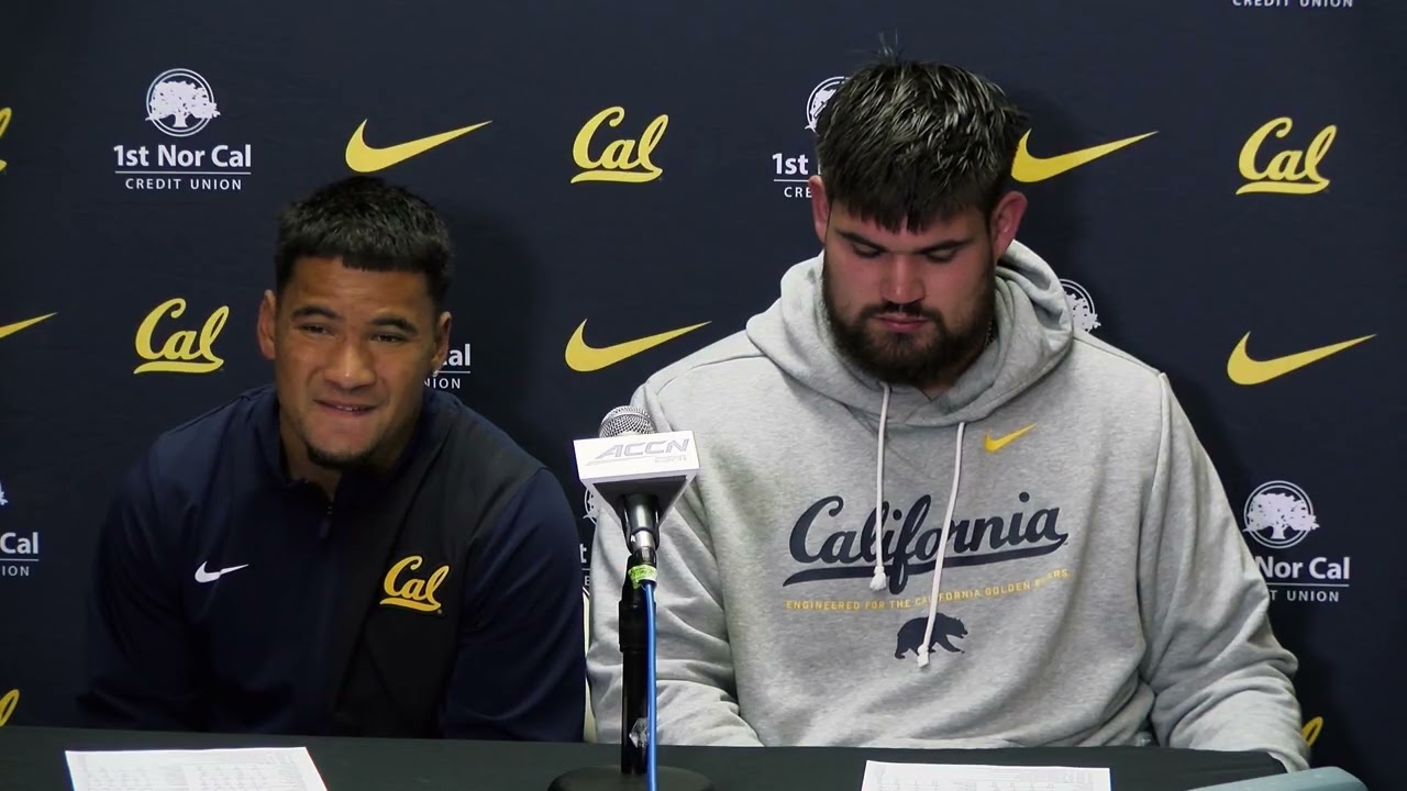 Cal Football: Jacob De Jesus & Aidan Keanaaina Media Availability (10.24.2025) 1 cal football jacob de jesus aida