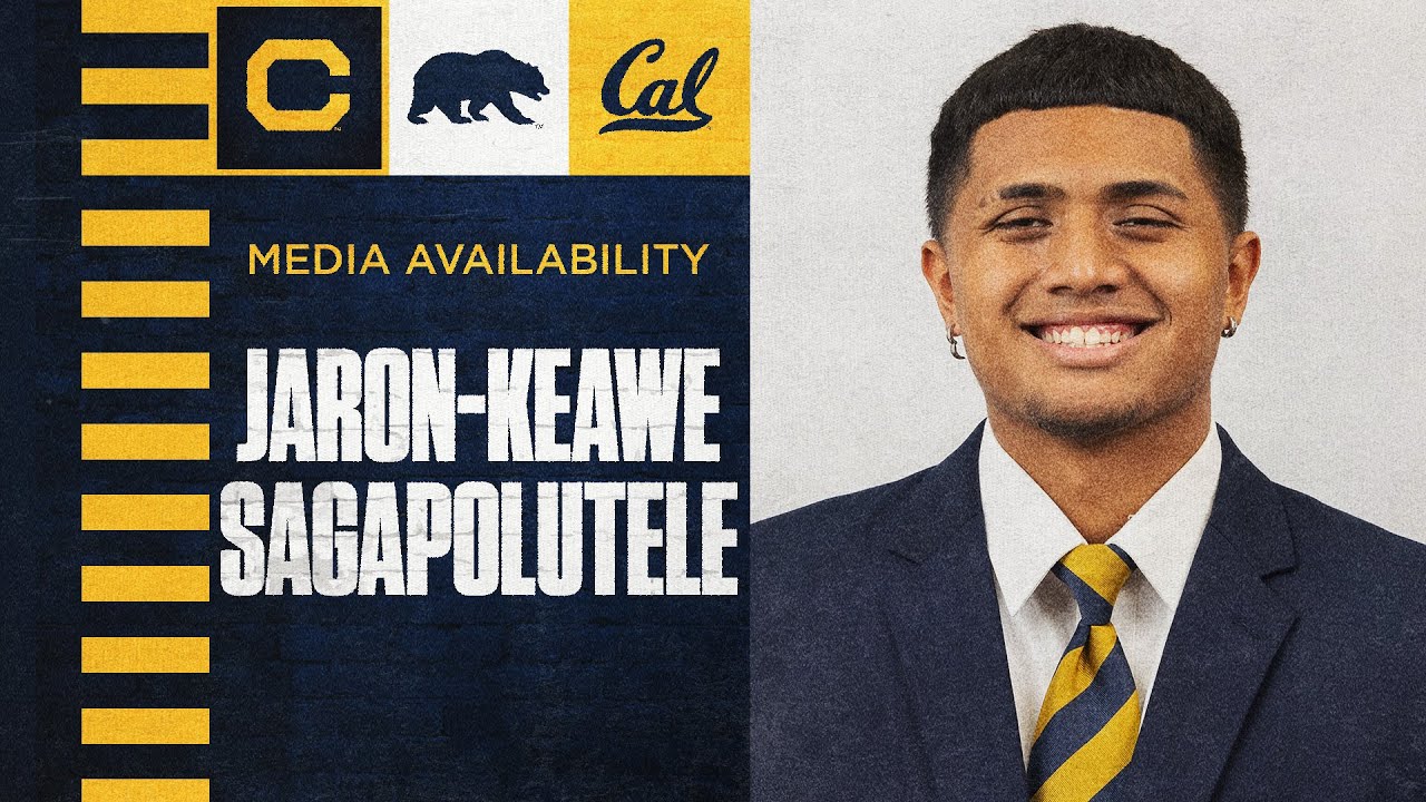 Cal Football: Jaron-Keawe Sagapolutele Media Availability (10.14.2025) 2 cal football jaron keawe sagapol