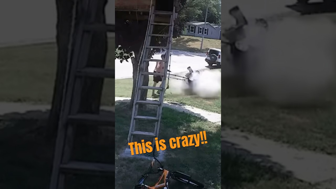 LAWNMOWER EXPLODED ON MAN!! #funny #helpmemakethismakesense #lawn #memes #crazy 2 lawnmower exploded on man funny