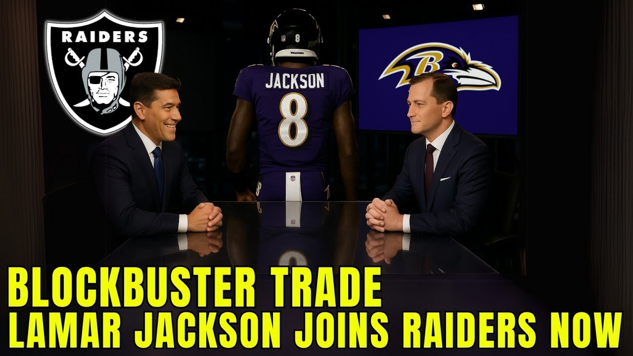 TRADE OF THE CENTURY: Lamar Jackson + THREE 1st-rounders discussed in Vegas pursuit | Raiders News 1 trade of the century lamar jacks