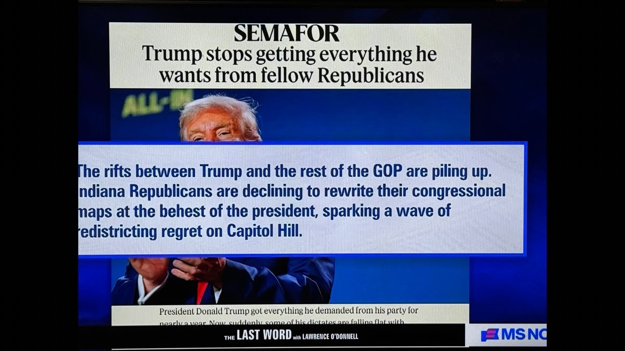 Trump In Trouble - Indiana Republicans Decline To Rewrite Congressional Map In Wake Of Epstein Files Vlog 2 trump in trouble indiana republi