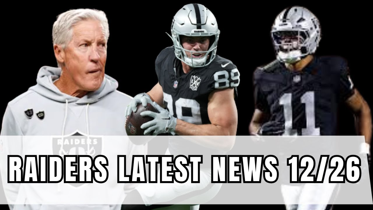 LAS VEGAS RAIDERS LATEST NEWS - Dec. 26: Bowers, Chinn go on IR, Crosby playing hard, tankathon 1 las vegas raiders latest news de 3