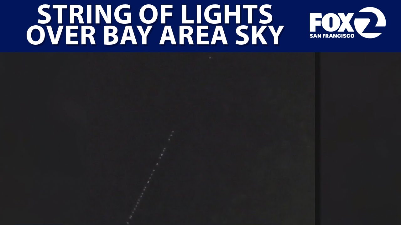 String of lights in the sky seen in Bay Area 2 string of lights in the sky seen