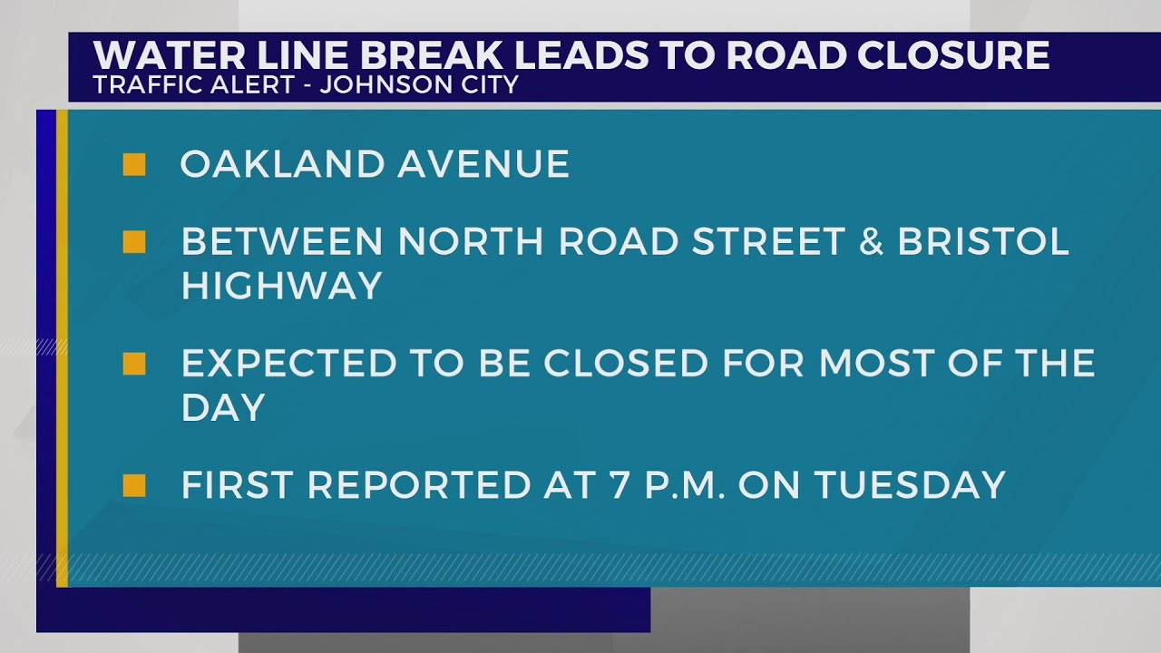 traffic alert water line break c
