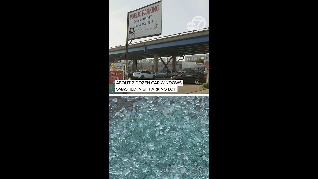 About 2 dozen car windows smashed in SF parking lot 2 about 2 dozen car windows smashe