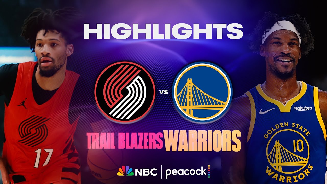 portland trail blazers vs golden state warriors extended highlights nba on nbc 1 13 26