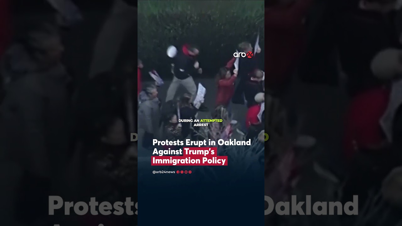 Protests Erupt in Oakland Against Trump’s Immigration Policy 2 protests erupt in oakland agains