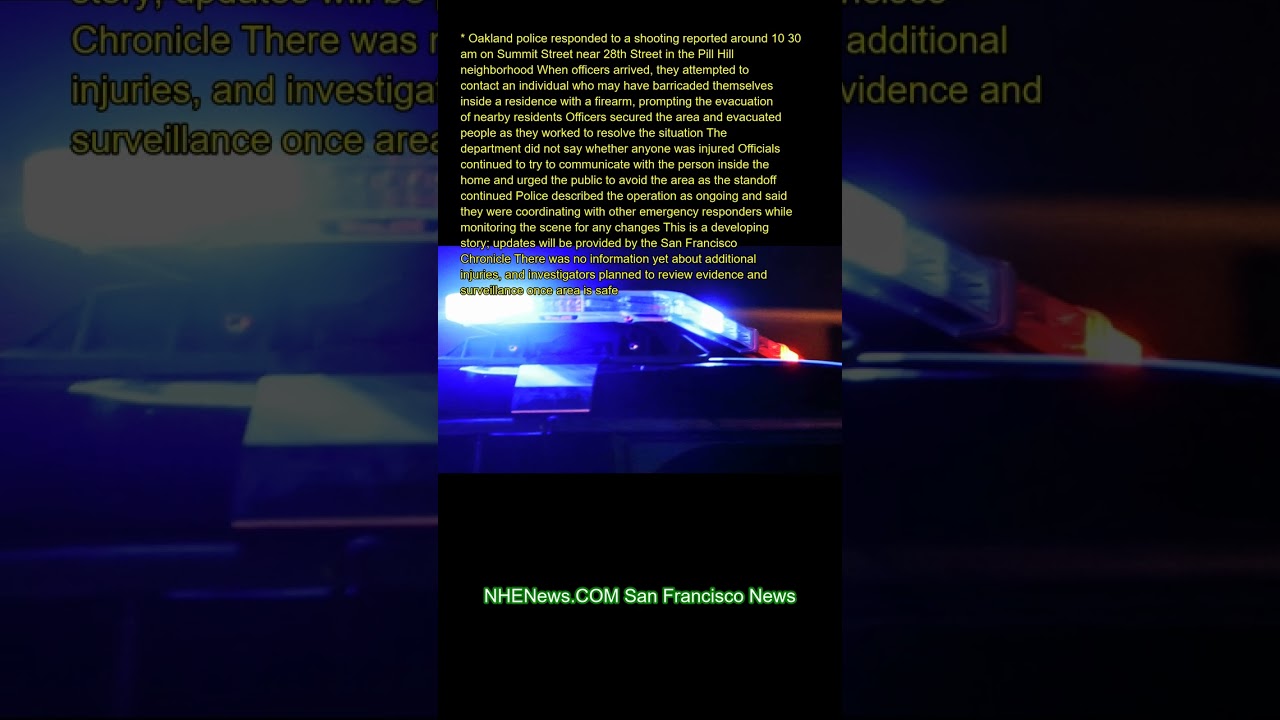 oakland police responded to a sh