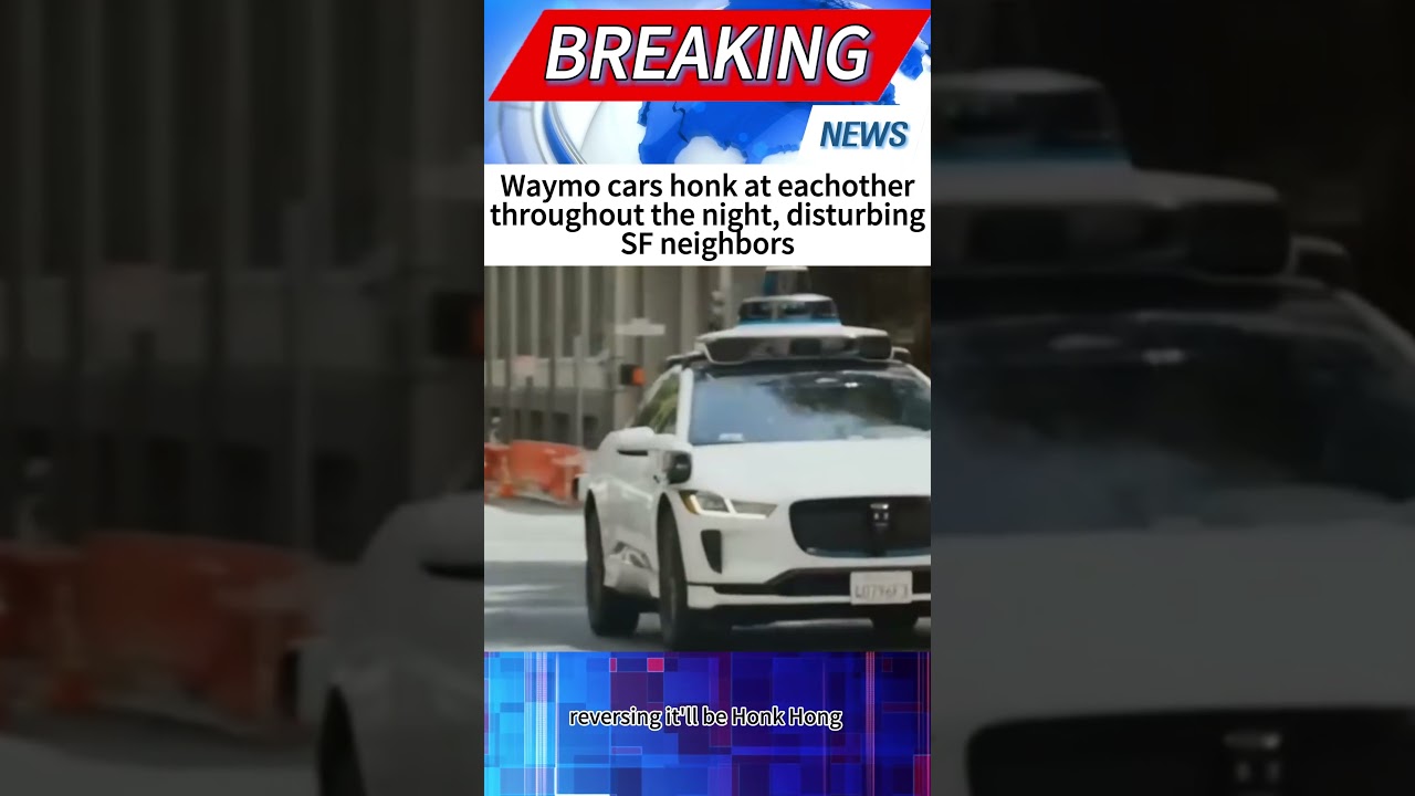 Waymo cars honk at eachotherthroughout the night,disturbing SF neighbors #news #breakingnews 2 waymo cars honk at eachotherthro