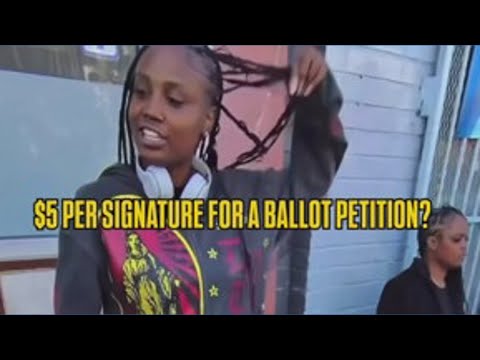 $5 per signature for a ballot petition? 2 5 per signature for a ballot pet