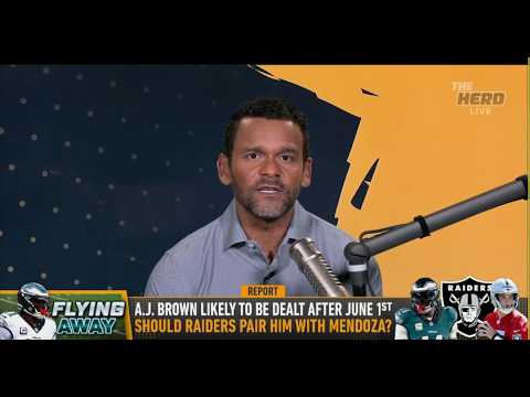 Las Vegas Raiders Should TRADE For AJ Brown For Mendoza? đ€Ż THE HERD REACTS | NFL 1 las vegas raiders should trade f