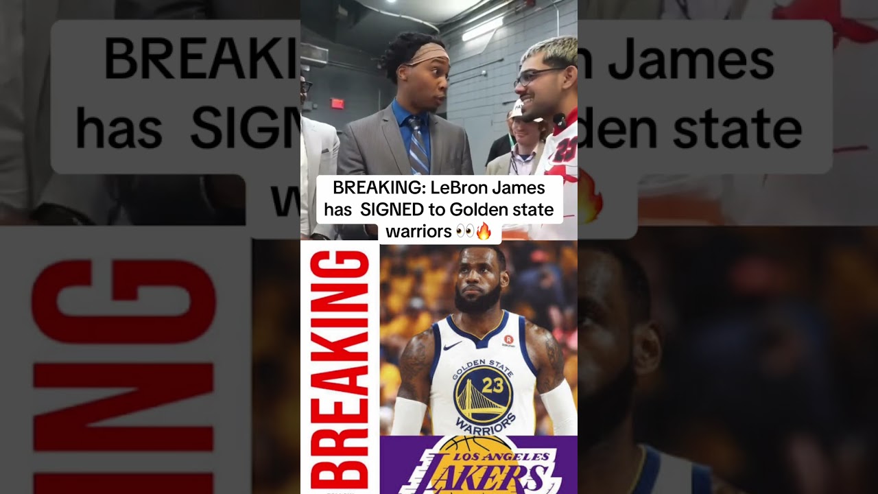 BREAKING: LeBron James has SIGNED to Golden state warriors 👀🔥#n3on #lebronjames 2 breaking lebron james has signed 1