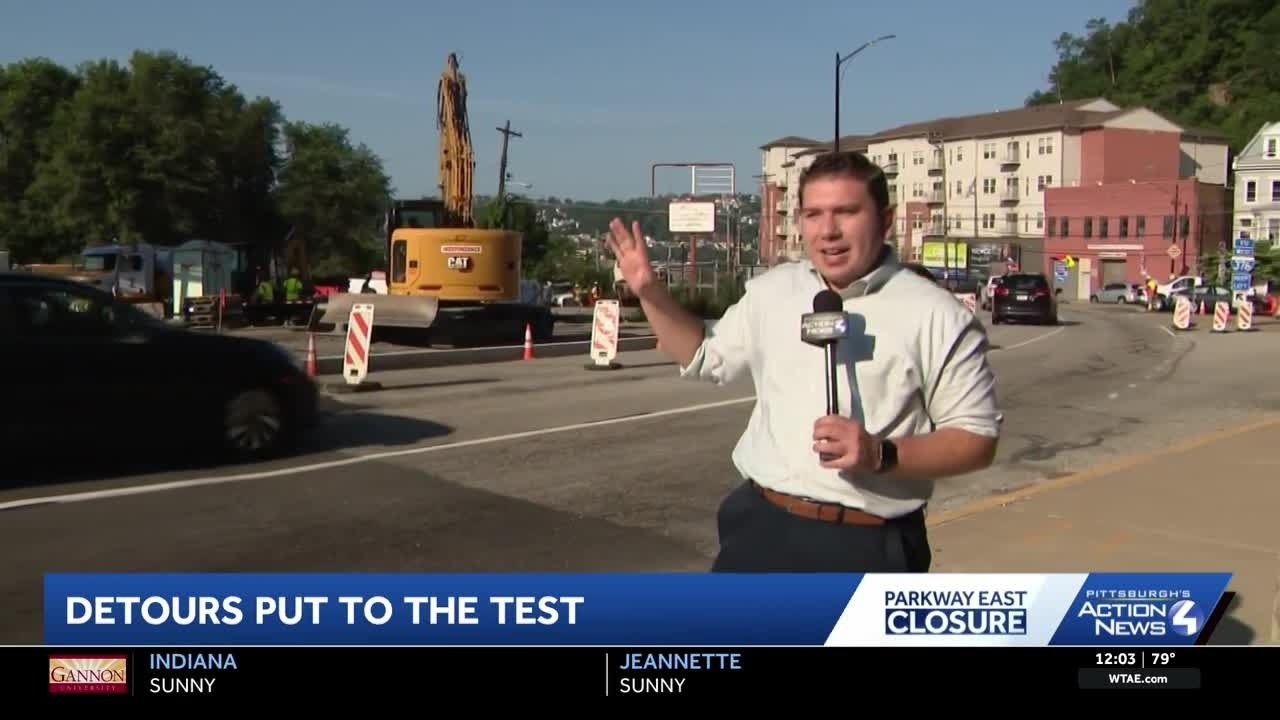 Parkway East detour: How it looks in Oakland 2 parkway east detour how it looks