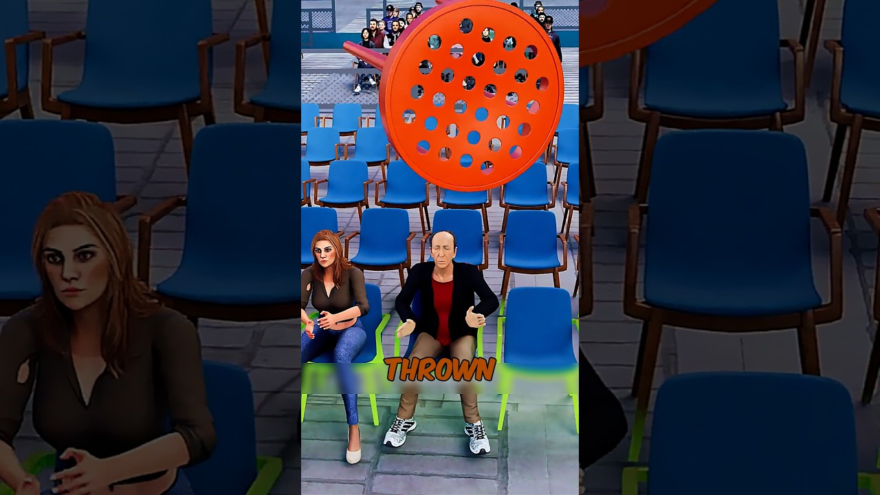a baseball player threw a chair