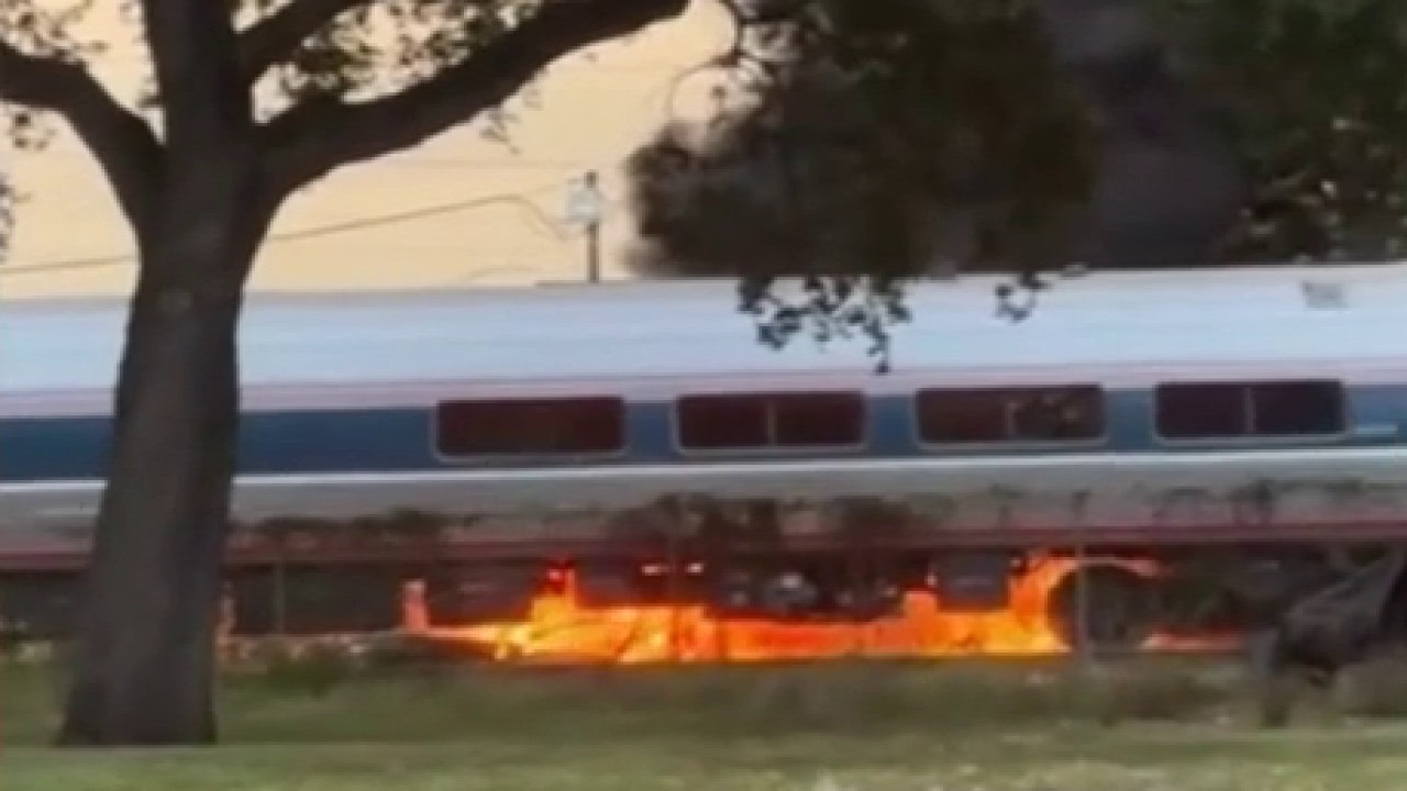 amtrak train and car collide in