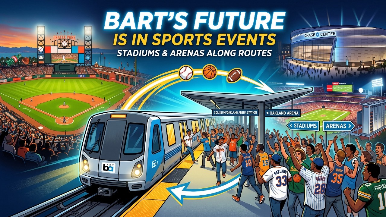 BART Bay Area Rapid Transit's Future Is In Sports Events At Stadiums & Arenas In Oakland & Bay Area 2 bart bay area rapid transits fut