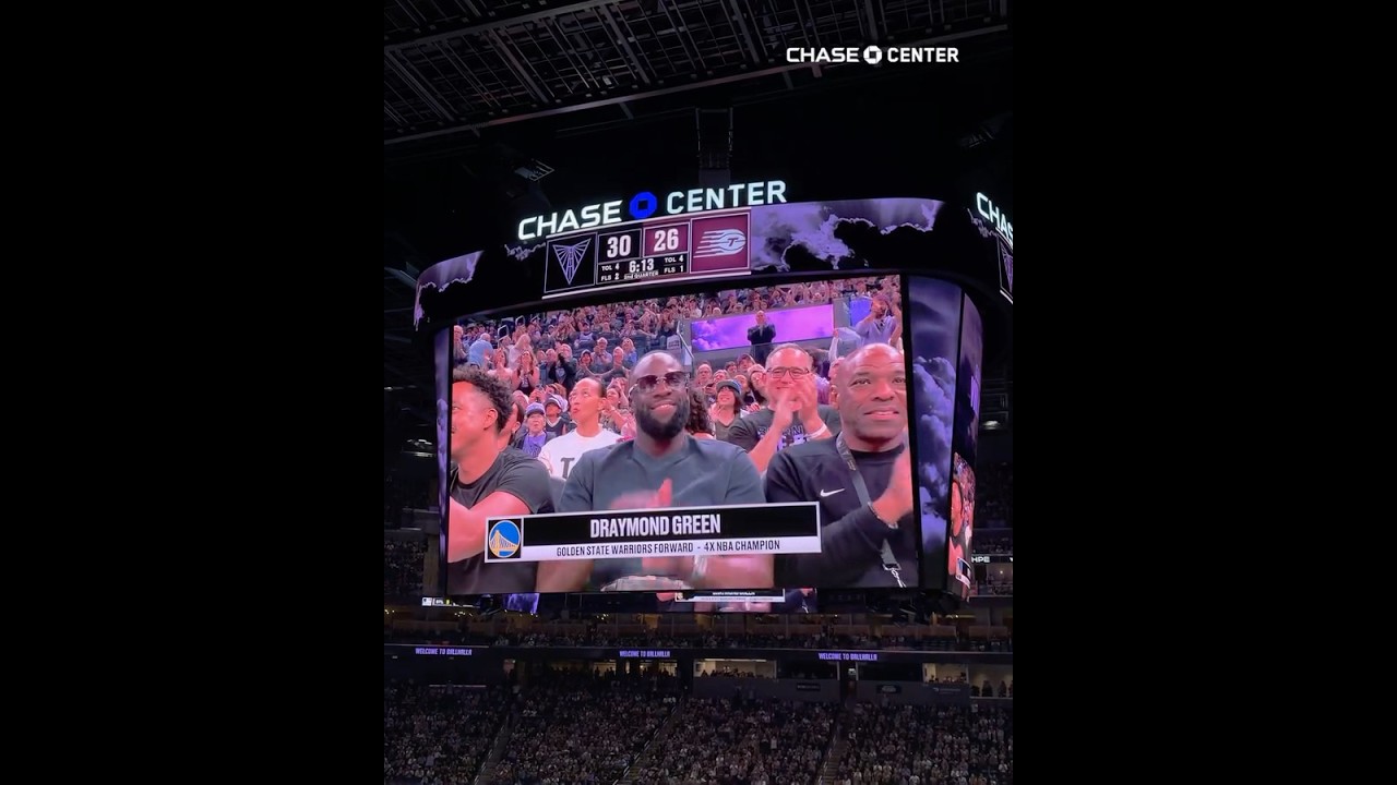 Draymond Green court side at Golden State Valkyries game 2 draymond green court side at gol