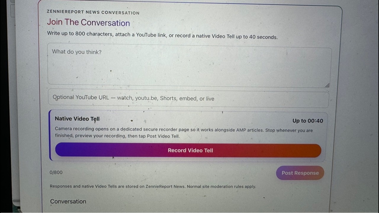 Now TellZennie.com Has A New “Video Tell” Comment System By Zennie62Media, Inc. 1 now tellzennie com has a new video tell comment system by zennie62media inc
