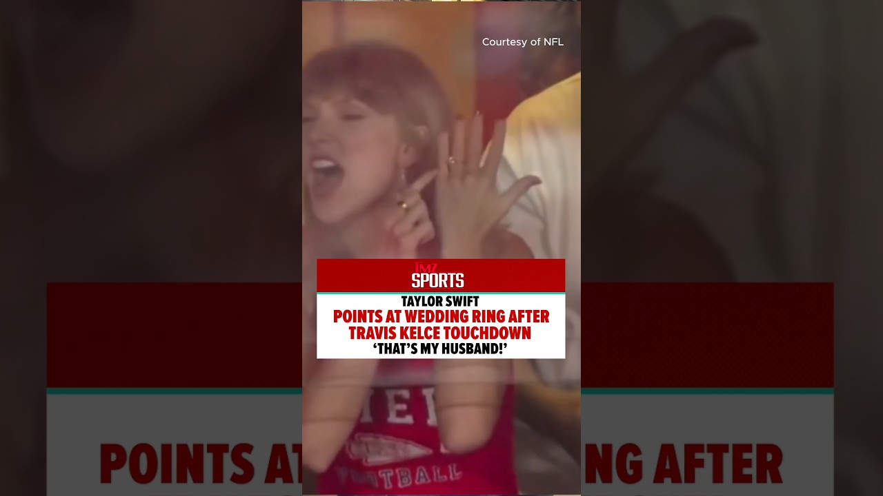 Taylor Swift Flashes Wedding Ring After Travis Kelce Touchdown 1 taylor swift flashes wedding rin