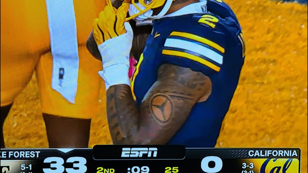 cal football with grateful dead helmets playing like its high wake forest winning 34 0 at half