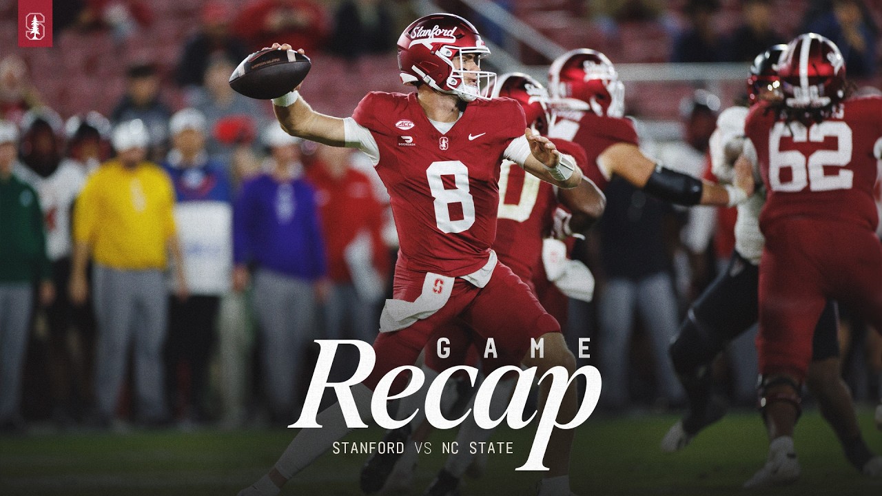 stanford football card downs the wolf pack on the farm cinematic recap